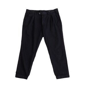 AllSaints Cropped Tailored Pants Black Size 30 Mens Pleated Smart Casual